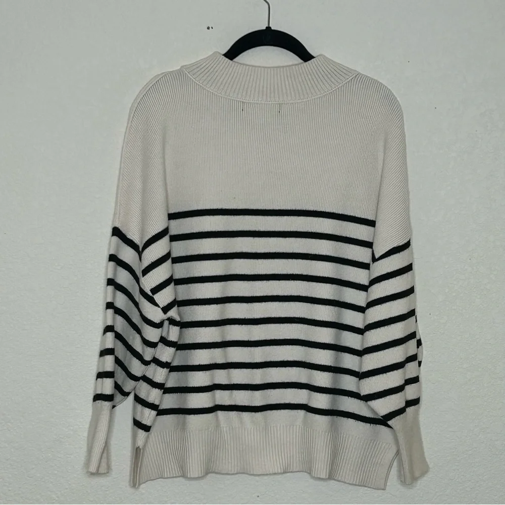 ZESICA Long Sleeve Crew Neck Side Slit Oversized Ribbed‎ Knit Pullover Sweater M